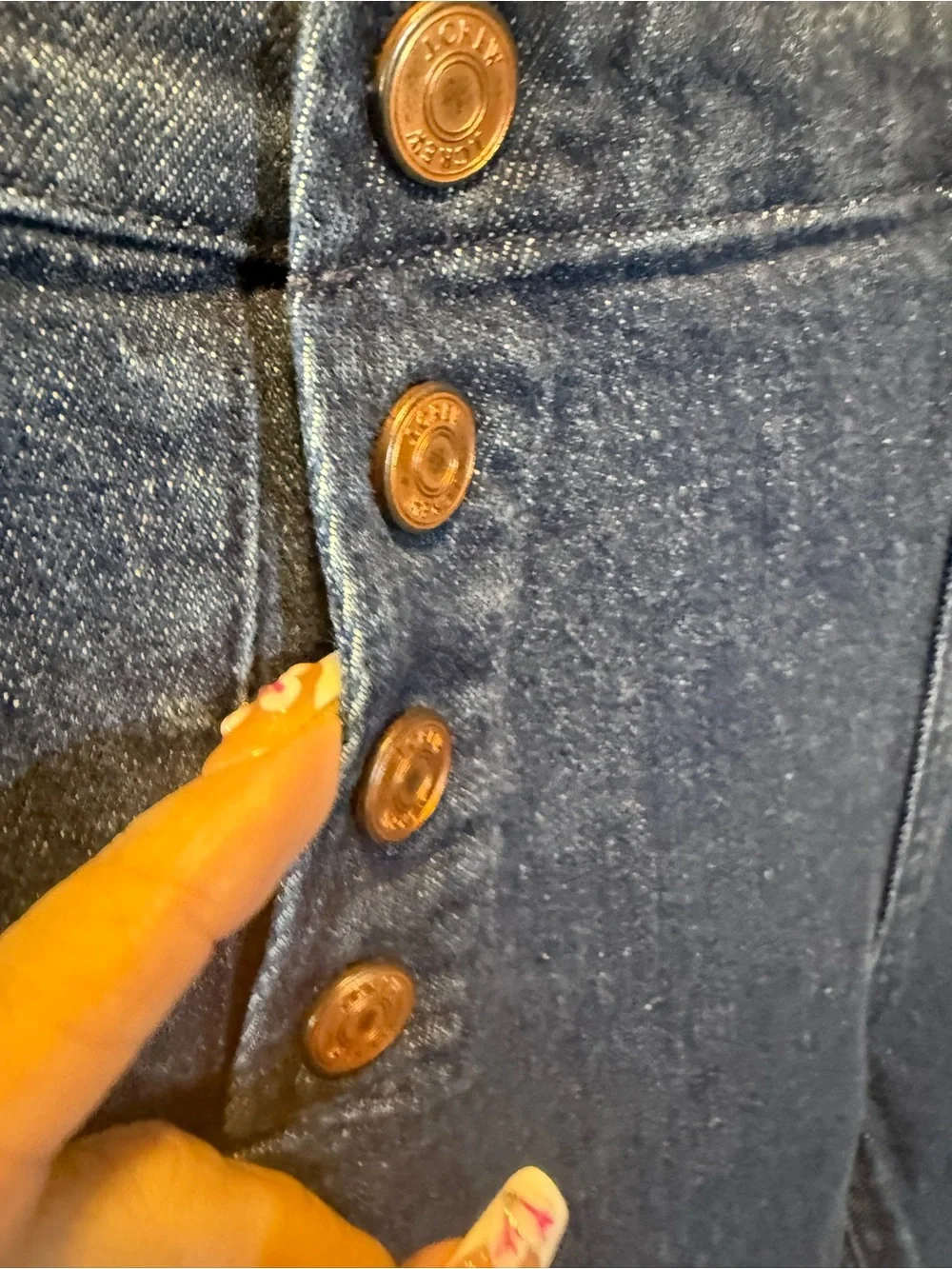 J9 J.Crew Billie Demi-Boot Crop Jeans 27P Sailor Button High Rise Stretch Denim